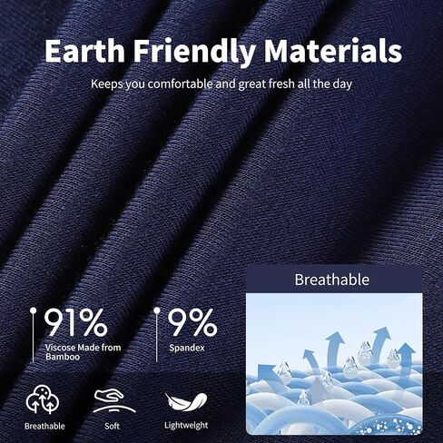 Upgrade Bamboo Boxer Briefs Breathable Mens Underwear Soft Comfortable Underwear with Pouch for Men 5 Pack in Saudi Arabia