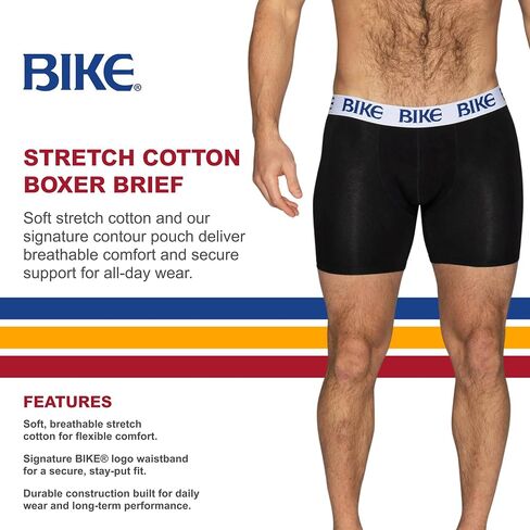 Bike Men's 3-Pack Stretch Cotton Boxer Brief in Saudi Arabia
