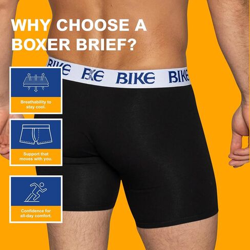 Bike Men's 3-Pack Stretch Cotton Boxer Brief in Saudi Arabia