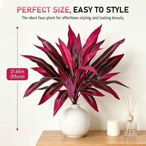 2PCS Artificial Tropical Plant UV Resistant Large Faux Plants Outdoor Fake Boston Ferns Potted Plants Realistic Agave Plastic Hostas Greenery Patio Outside Shrubs Flower Grass Front Porch Decor in Saudi Arabia