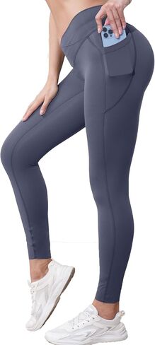 V Cross Waist Tapered Yoga Pants for Women, Slim Fit Cuffed Ankle Workout Leggings, Tummy Control Joggers with Pockets in Saudi Arabia