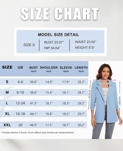 Unifizz Long Blazer Jackets for Women Button Front Casual Long Sleeve Notched Lapel Slim Work Office Blazer Jacket Suit #Dark Brown,Size XL#, X-Large in Kuwait