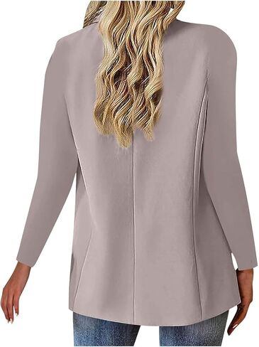 Women's Ruched 3/4 Sleeve Blazers, Lightweight Slim Fit Jackets with Padded Shoulder for Business Casual in Kuwait