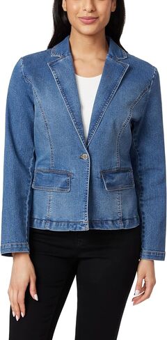 Angels Forever Young Women's Everflex Denim Blazer with Pockets in Kuwait