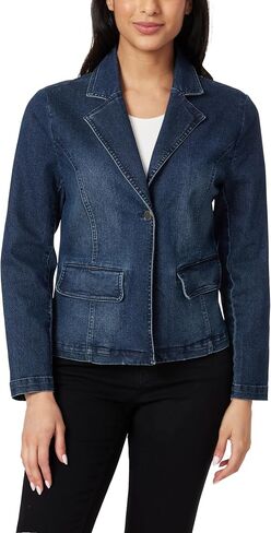 Angels Forever Young Women's Everflex Denim Blazer with Pockets in Kuwait