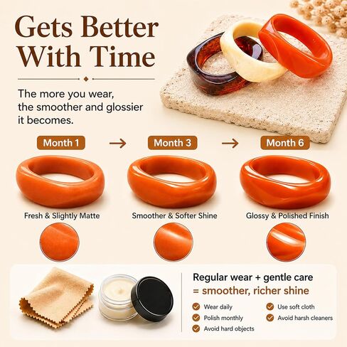 Chunky Resin Acrylic Bangle Bracelets for Women, 3 Pcs Brown Wide Geometric Bangles Set, Stackable Statement Bracelet Jewelry for Daily Festival Beach Gift in Saudi Arabia