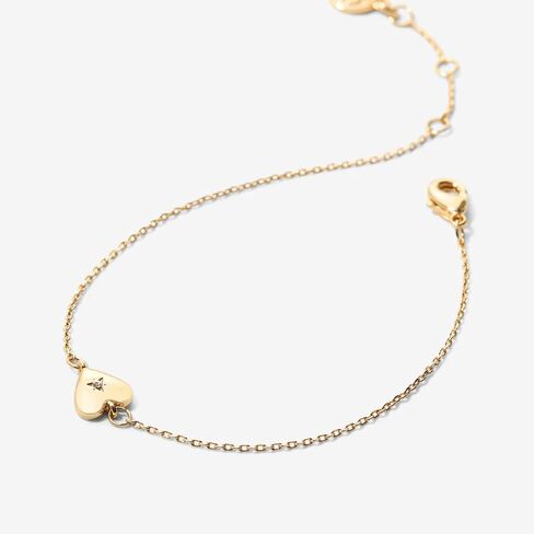 Bryan Anthonys Always In My Heart Icon Bracelet for Women - Dainty Minimalist Bracelet with 14k Gold Plated Finish Over Brass, Nickel-Free Meaningful Everyday Jewelry Gift for Her with Sentimental Design in Saudi Arabia
