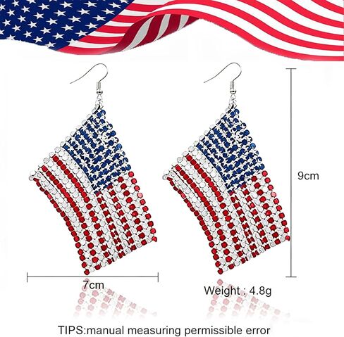 4th of July Earrings for Women, Red White Blue Patriotic Earrings in Kuwait