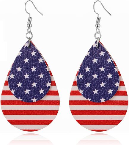 4th of July Earrings for Women, Red White Blue Patriotic Earrings in Kuwait