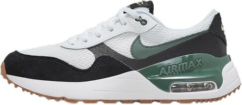 Nike Air Max SYSTM Big Kids' Shoes (DQ0284-115, White/Black/Barely Volt/Vintage Green) Size 4 in Kuwait
