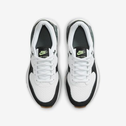 Nike Air Max SYSTM Big Kids' Shoes (DQ0284-115, White/Black/Barely Volt/Vintage Green) Size 4 in Kuwait