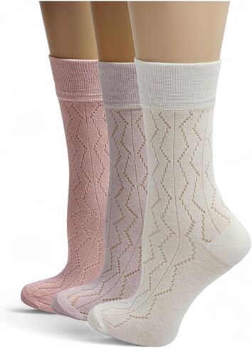 4 Pairs Ivory White Cute Socks, Women's Lace Ruffles Ankle Casual Sock, Cottagecore Breathable Mid Tube Socks, Floral Crew Socks in Saudi Arabia