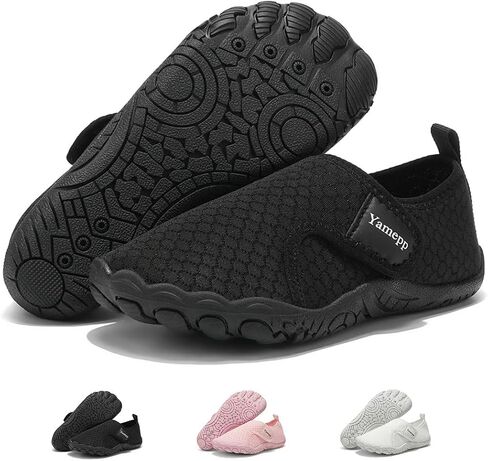 Kids Water Shoes, Slip-On Aqua Sneakers with Velcro Strap, Beach & Pool Footwear for Boys and Girls in Saudi Arabia