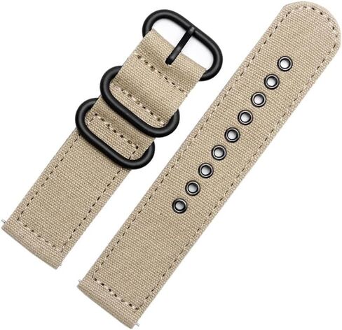 24mm Watchband Fit for Casio PRW-6600Y/6600/600 PRG-650 PRG-600YB-3 Fine Canvas Nylon Men's Watch Chain Army Green Khaki Black(Black sk) in Saudi Arabia