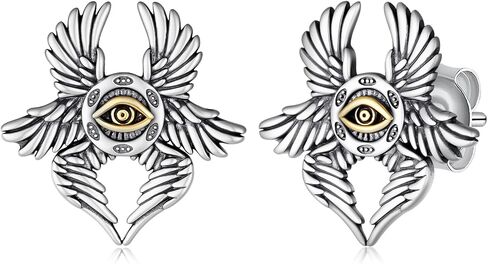 Seraphim Earrings Sterling Silver, Seraphim Biblically Accurate Angels Earrings Christian Angel Gifts for Men in Kuwait
