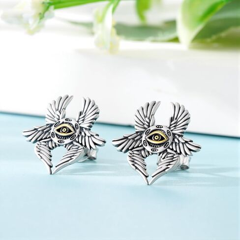 Seraphim Earrings Sterling Silver, Seraphim Biblically Accurate Angels Earrings Christian Angel Gifts for Men in Kuwait