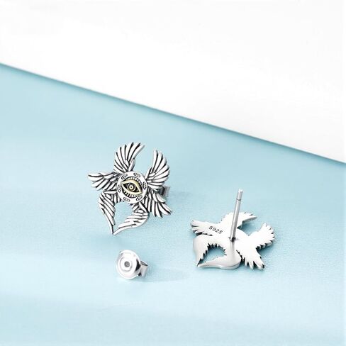 Seraphim Earrings Sterling Silver, Seraphim Biblically Accurate Angels Earrings Christian Angel Gifts for Men in Kuwait