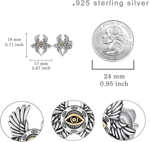 Seraphim Earrings Sterling Silver, Seraphim Biblically Accurate Angels Earrings Christian Angel Gifts for Men in Kuwait