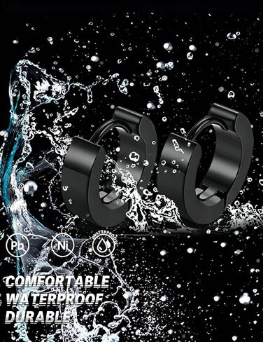 SMORI Mens Womens Hoop Earrings Gold/Silver Plated/Black Small Hoop Earring Set for Women Men Stainless Steel Huggie Earrings Hypoallergenic Lightweight Sleeper Earring Cartilage Ear Piercing in Kuwait