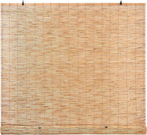 Forever Bamboo Light-Filtering Cord-Free Bamboo Reed Roll-Up Blind Shades for Windows Manual Roman Blinds Natural 60 in W x 72 in H (Pack of 2) in Saudi Arabia