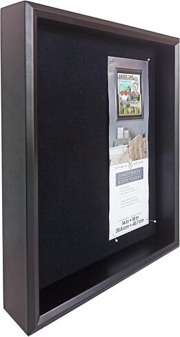 Studio Decor 14" x 18" Black Beveled Shadow Box - Easy Back Loading Frame Includes Pre-Attached Hanging Hardware, Horizontal or Vertical Display - 1 Pack in Kuwait