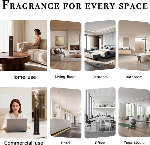Waterless Scent Diffuser for Home, Essential Oil Nebulizing Diffuser with 6 Hotel Scents, Quiet Aromatherapy Fragrance Machine, Covers up to 700 Sq Ft, for Home, Spa, Office in Saudi Arabia
