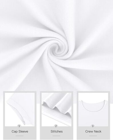 2Pack Womens T Shirts Cap Sleeve 2026 Spring Summer Tops Crewneck Casual Business Fashion Clothes Loose Fit Outfits in Kuwait