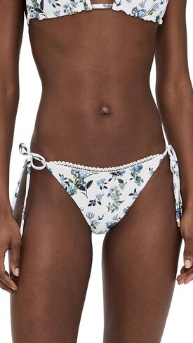 PQ Swim Women's x Alice + Olivia Reversible Tie Side Full Bikini Bottoms in Kuwait