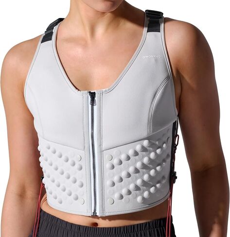 سترة OMORPHO النسائية G-Vest Run/Lite، بوزن 3 أرطال (حتى 9 أرطال مع إضافة G-Pack)، سترة ثقيلة للنساء، منخفضة المظهر، قابلة للتعديل بالكامل، مريحة. خفيف بما يكفي للجري اليومي. قوية بما يكفي لجعل كل ميل يعمل بجهد أكبر. in Kuwait