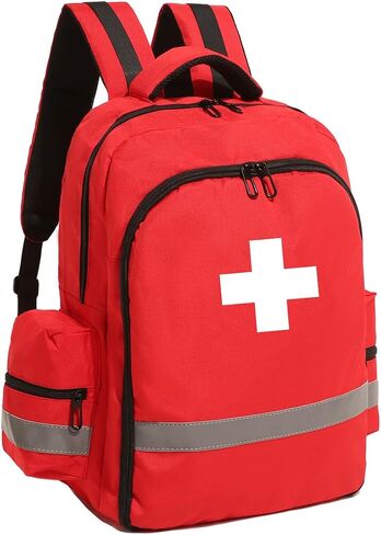 First Aid Backpack Waterproof Large Capacity Empty Medical Bag for Emergencies, EMT, Paramedics, Home, Office, Camping & Travel(bag only) in Saudi Arabia