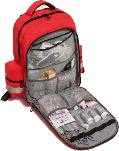 First Aid Backpack Waterproof Large Capacity Empty Medical Bag for Emergencies, EMT, Paramedics, Home, Office, Camping & Travel(bag only) in Saudi Arabia