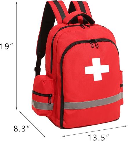 First Aid Backpack Waterproof Large Capacity Empty Medical Bag for Emergencies, EMT, Paramedics, Home, Office, Camping & Travel(bag only) in Saudi Arabia