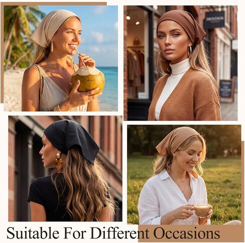 obeoby 4 Pcs Triangle Head Scarf for Women, Bandanas Hair Scarf Head Scarves – Gifts for Women and Girls in Saudi Arabia