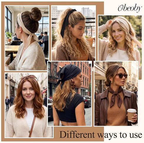 obeoby 4 Pcs Triangle Head Scarf for Women, Bandanas Hair Scarf Head Scarves – Gifts for Women and Girls in Saudi Arabia