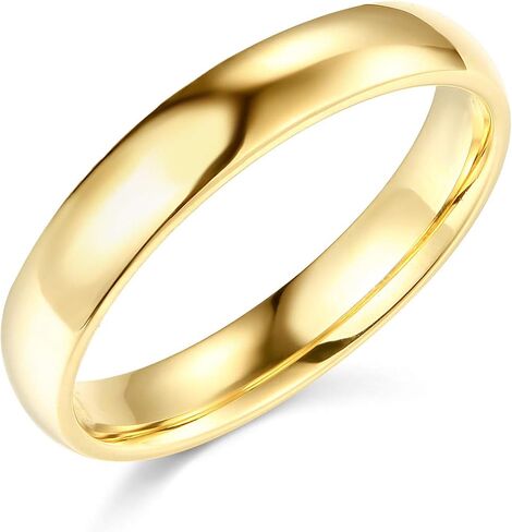 14k Yellow Gold 4mm SOLID Plain Wedding Band - Size 11 in Saudi Arabia