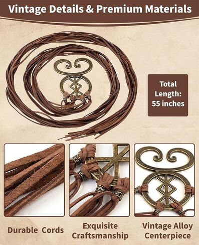 2 Pcs Viking Belt and Pouch Set, Troll Cross Rope Belt with Drawstring Purse, Medieval Renaissance Accessories for Women, Ren Faire Pagan Halloween Cosplay in Saudi Arabia