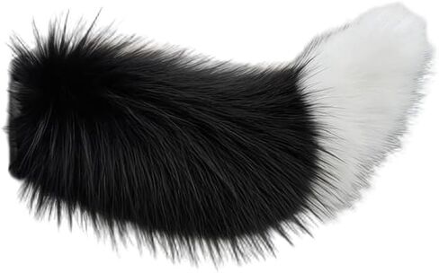 Cute Fuzzy electric moving tail for car Remote Control and voice control electric fox tail halloween costume(black) in Saudi Arabia