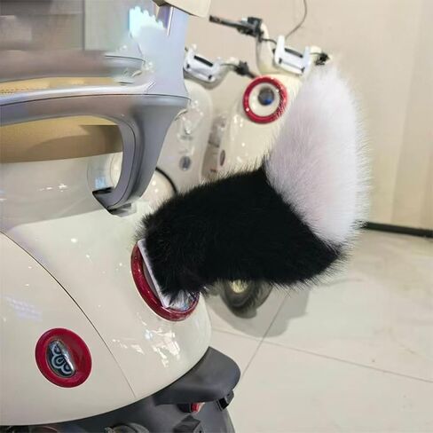 Cute Fuzzy electric moving tail for car Remote Control and voice control electric fox tail halloween costume(black) in Saudi Arabia