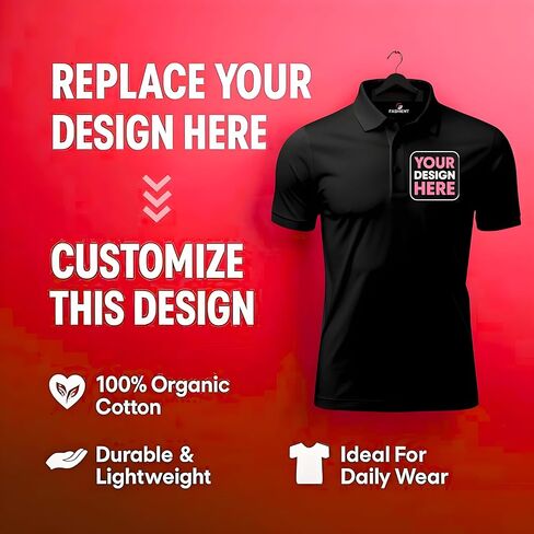 Custom Men's & Women's Polo T-Shirt | Personalized Print | Premium Cotton Collared Half Sleeve Regular Fit Tee in Kuwait