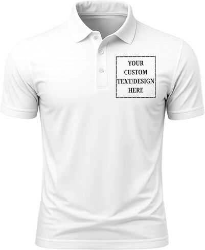 Custom Men's & Women's Polo T-Shirt | Personalized Print | Premium Cotton Collared Half Sleeve Regular Fit Tee in Kuwait