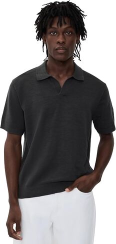 Madewell Men's Cotton Slub Short Sleeve Johnny Collar Polo in Kuwait