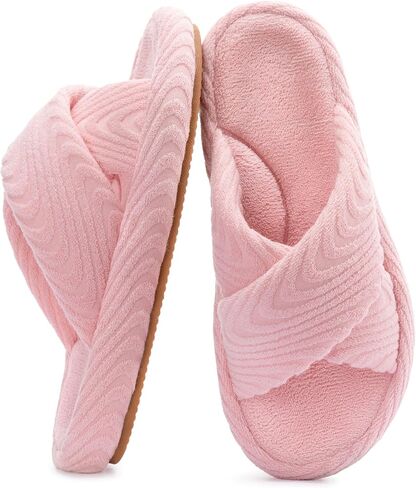 RockDove Women's Velora Criss Cross Slide Indoor Outdoor Memory Foam House Slipper in Kuwait