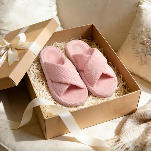RockDove Women's Velora Criss Cross Slide Indoor Outdoor Memory Foam House Slipper in Kuwait