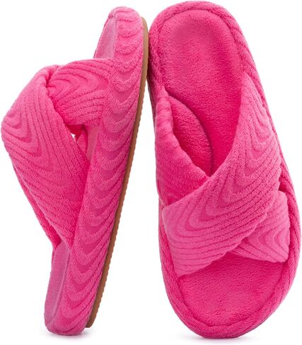RockDove Women's Velora Criss Cross Slide Indoor Outdoor Memory Foam House Slipper in Kuwait