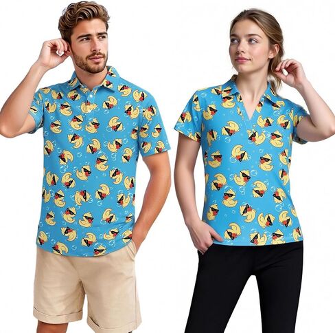 Matching Golf Shirts for Couples Funny Golf Polo Shirts for Men Women Crazy Fun Polos Couples Matching Outfits in Saudi Arabia