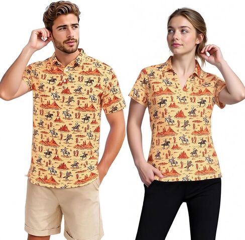 Matching Golf Shirts for Couples Funny Golf Polo Shirts for Men Women Crazy Fun Polos Couples Matching Outfits in Saudi Arabia