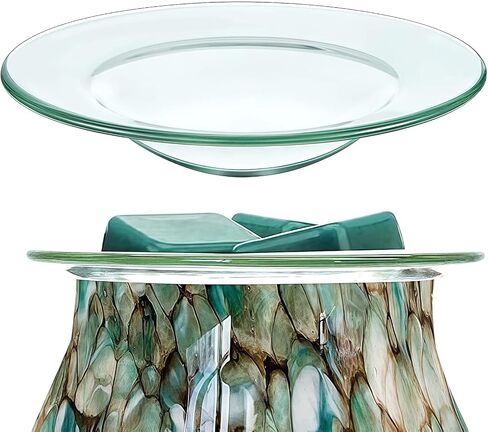 Replacement Glass Dish for Oil Burner and Wax Melt Burner, Round Glass Tray for Aromatherapy Lamp and Tart Warmer 12cm (4Pcs, 4.5") in Saudi Arabia