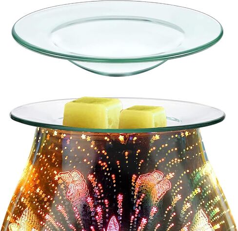 Replacement Glass Dish for Oil Burner and Wax Melt Burner, Round Glass Tray for Aromatherapy Lamp and Tart Warmer 12cm (4Pcs, 4.5") in Saudi Arabia