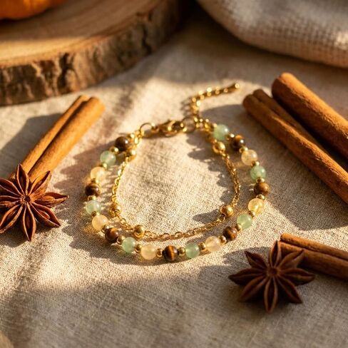 Natural Healing Bracelets for Women, Adjustable 14K Gold Plated Crystal Beaded Spiritual Bracelets for Women, Bracelets Gifts for Mom Daughter Teacher Friends Sister Girlfriend in Saudi Arabia