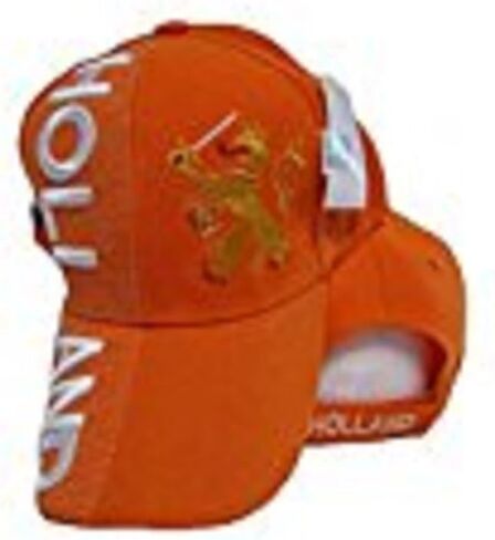 K's Novelties Holland Netherlands Country Letters Flag Orange 100% Poly Twill Cap 3D Embroidered Adjustable in Saudi Arabia